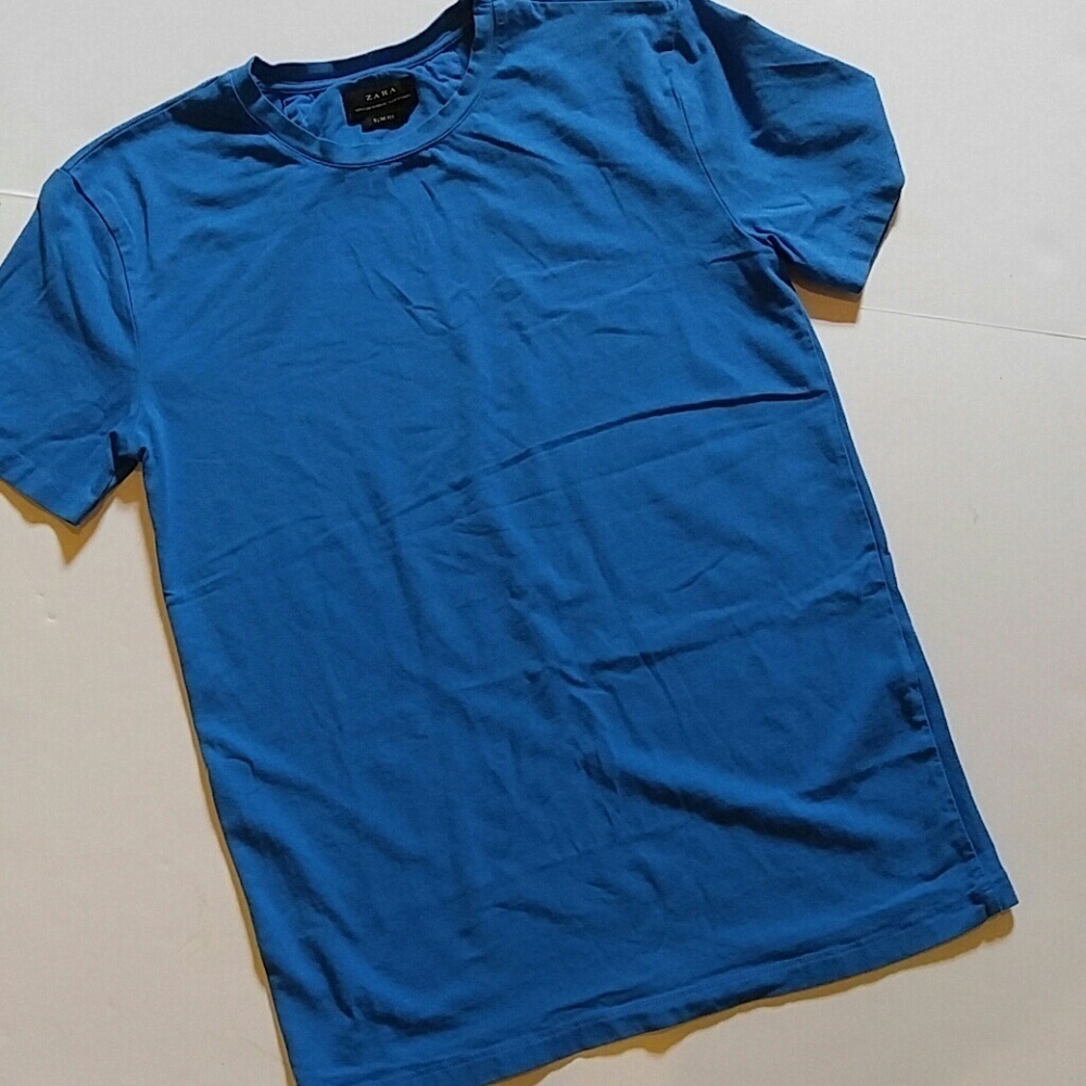 Zara Slim Fit Blue T-shirt